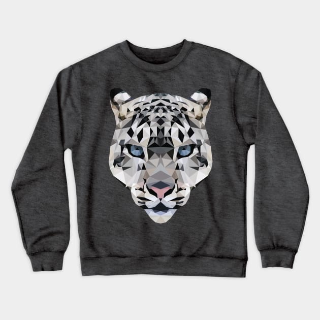 Geometrical Snow Leopard Crewneck Sweatshirt by ErinFCampbell